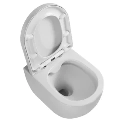 Nova Rimless Round Back To Wall Pan With Soft Close Seat -Bathroom And Toilet nvbtw01 d1