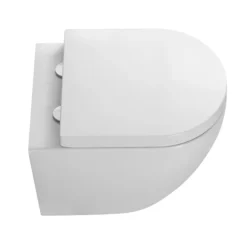 Nova Rimless Round Back To Wall Pan With Soft Close Seat -Bathroom And Toilet nvbtw01 d2