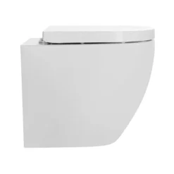 Nova Rimless Round Back To Wall Pan With Soft Close Seat -Bathroom And Toilet nvbtw01 d3