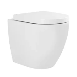 Nova Rimless Round Back To Wall Pan With Soft Close Seat -Bathroom And Toilet nvbtw01 detail00