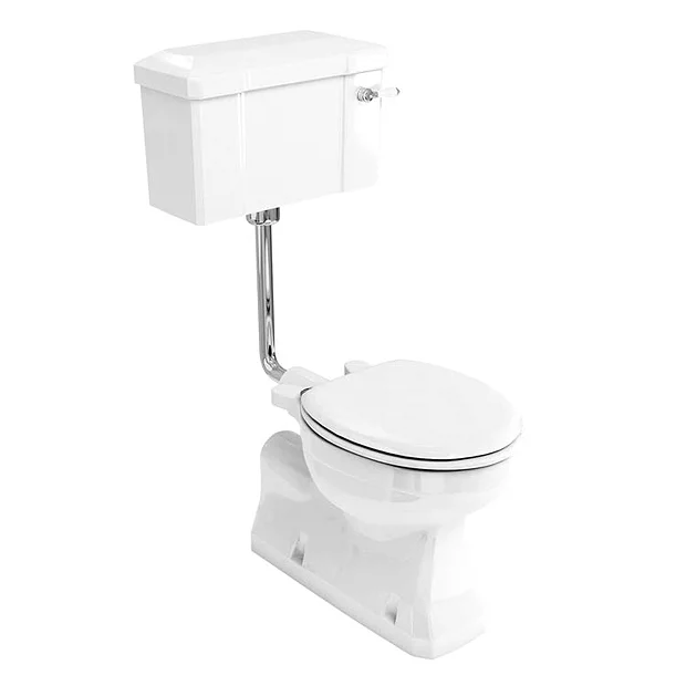 Burlington Concealed S Trap Bottom Outlet Low-Level WC With 440mm Ceramic Lever Cistern 3 Burlington Concealed S Trap Bottom Outlet Low-Level WC With 440mm Ceramic Lever Cistern