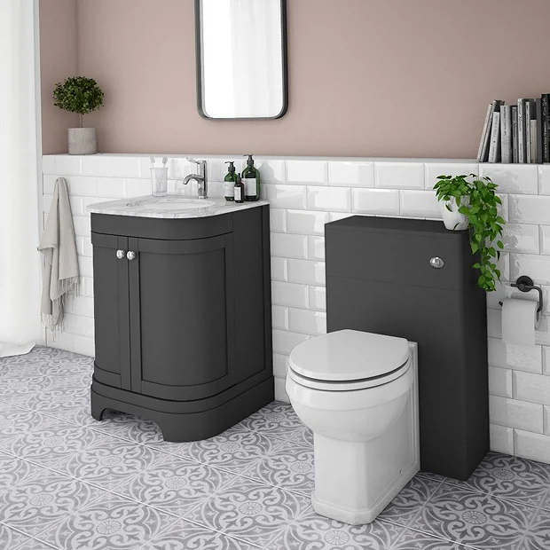 Period Bathroom Co. 500mm Dark Grey Toilet Unit With Cistern + Traditional Pan 8 Period Bathroom Co. 500mm Dark Grey Toilet Unit With Cistern + Traditional Pan - Image 6
