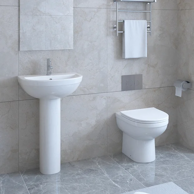 Ringo Rimless Round Back To Wall Pan With Slim Soft-Close Seat 7 Ringo Rimless Round Back To Wall Pan With Slim Soft-Close Seat - Image 5