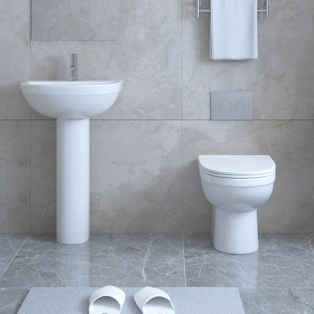 Ringo Rimless Round Back To Wall Pan With Slim Soft-Close Seat 8 Ringo Rimless Round Back To Wall Pan With Slim Soft-Close Seat - Image 6