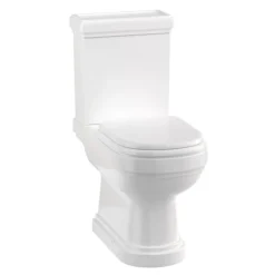Burlington Riviera Close Coupled Open Back Toilet With Soft Close Seat -Bathroom And Toilet rivccob d2