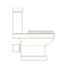 Burlington Riviera Close Coupled Open Back Toilet With Soft Close Seat 2 Burlington Riviera Close Coupled Open Back Toilet With Soft Close Seat -Bathroom And Toilet rivccob d3