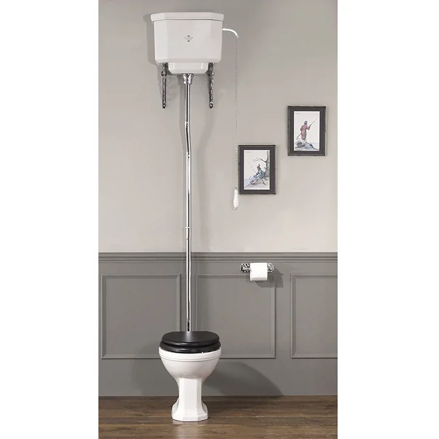 Silverdale Empire Art Deco High Level Toilet - Excludes Seat 4 Silverdale Empire Art Deco High Level Toilet - Excludes Seat - Image 2