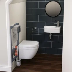 Grohe Solido 0.82m Frame / Euro Compact Rimless Complete WC 5 In 1 Pack + FREE TOILET ROLL HOLDER -Bathroom And Toilet soli5in1 d4