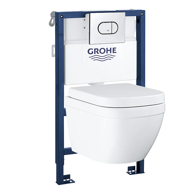 Grohe Solido 0.82m Frame / Euro Rimless Complete WC 5 In 1 Pack + FREE TOILET ROLL HOLDER 4 Grohe Solido 0.82m Frame / Euro Rimless Complete WC 5 In 1 Pack + FREE TOILET ROLL HOLDER - Image 2