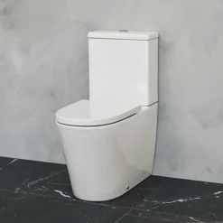 Britton Bathrooms Sphere Rimless Close Coupled Toilet + Soft Close Seat -Bathroom And Toilet sphecc d1