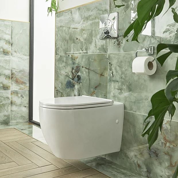 Heritage Stamford Rimless Wall Hung Toilet + Soft Close Seat 3 Heritage Stamford Rimless Wall Hung Toilet + Soft Close Seat