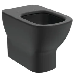 Ideal Standard Tesi Silk Black AquaBlade Back To Wall WC + Soft Close Seat -Bathroom And Toilet tesbbtwsc d1