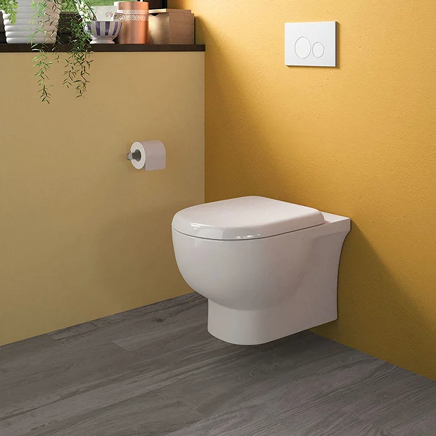 RAK Tonique Wall Hung Rimless Pan + Quick Release Soft Close Seat 2 RAK Tonique Wall Hung Rimless Pan + Quick Release Soft Close Seat