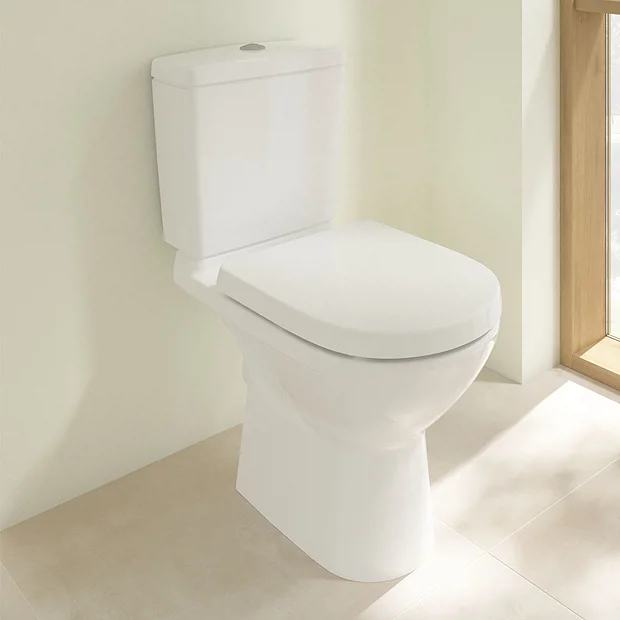 Villeroy & Boch Villeroy And Boch O.novo Close Coupled Toilet (Side/Rear Entry Water Inlet) + Soft Close Seat 3 Villeroy & Boch Villeroy And Boch O.novo Close Coupled Toilet (Side/Rear Entry Water Inlet) + Soft Close Seat