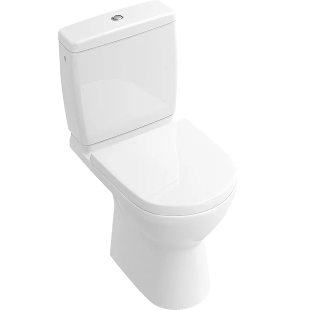 Villeroy & Boch Villeroy And Boch O.novo Compact Rimless Close Coupled Toilet (Side/Rear Entry Water Inlet) + Soft Close Seat 3 Villeroy & Boch Villeroy And Boch O.novo Compact Rimless Close Coupled Toilet (Side/Rear Entry Water Inlet) + Soft Close Seat