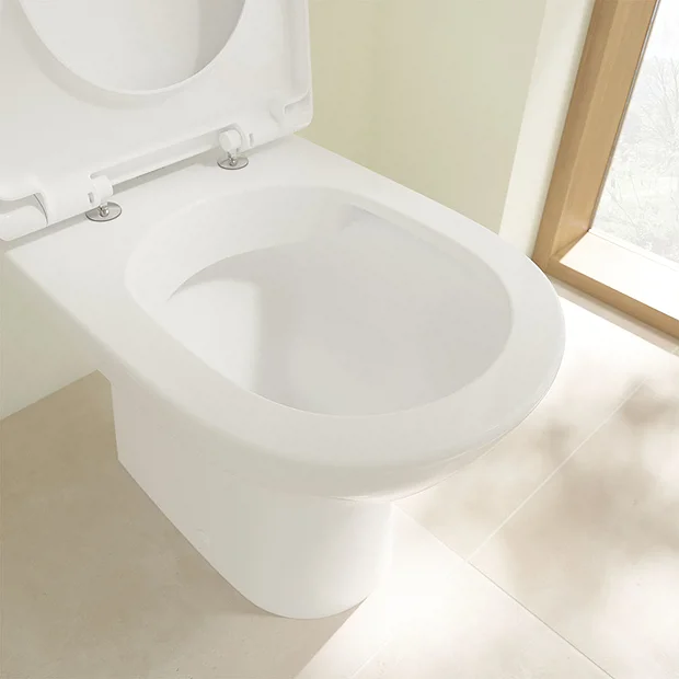 Villeroy & Boch Villeroy And Boch O.novo Rimless Close Coupled Toilet (Side/Rear Entry Water Inlet) + Soft Close Seat 3 Villeroy & Boch Villeroy And Boch O.novo Rimless Close Coupled Toilet (Side/Rear Entry Water Inlet) + Soft Close Seat