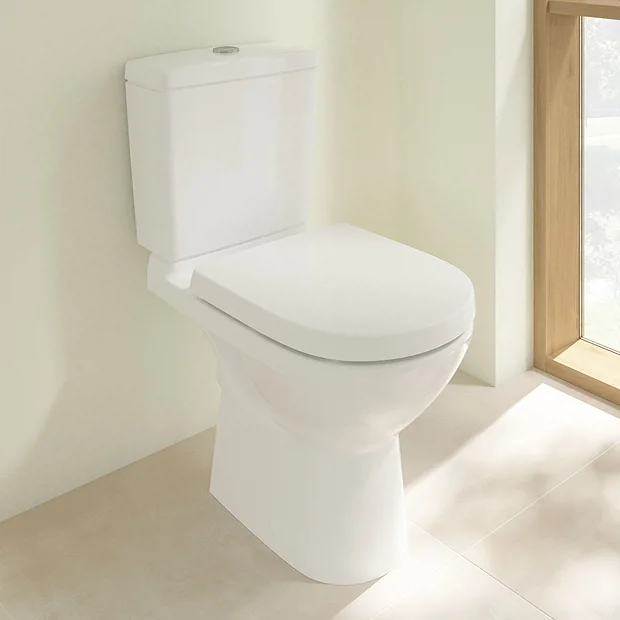 Villeroy & Boch Villeroy And Boch O.novo Rimless Close Coupled Toilet (Side/Rear Entry Water Inlet) + Soft Close Seat 7 Villeroy & Boch Villeroy And Boch O.novo Rimless Close Coupled Toilet (Side/Rear Entry Water Inlet) + Soft Close Seat - Image 5