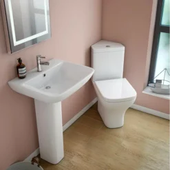 Venice Modern Corner Toilet + Soft Close Seat -Bathroom And Toilet venicemoderncornertoiletwithsoftcloseseatdetail1